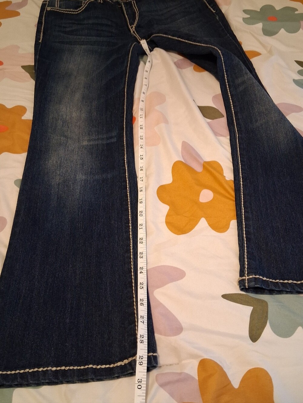 Code Bleu Andrea Women Bootcut Dark Wash Jeans Pant Sz10PR Embroidered - Picture 7 of 15